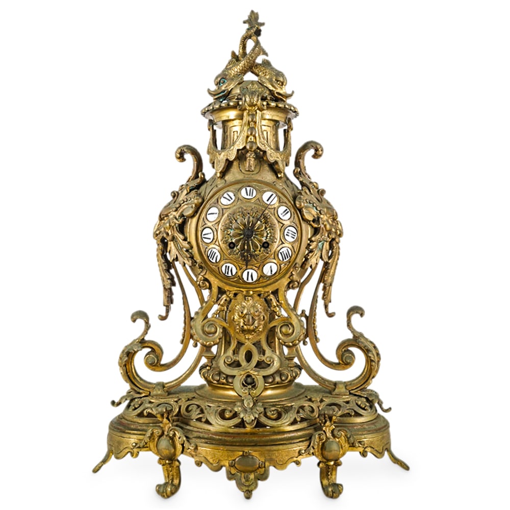 Antique S. Marti & Cie Dore Bronze Mantel Clock (1 of 6)