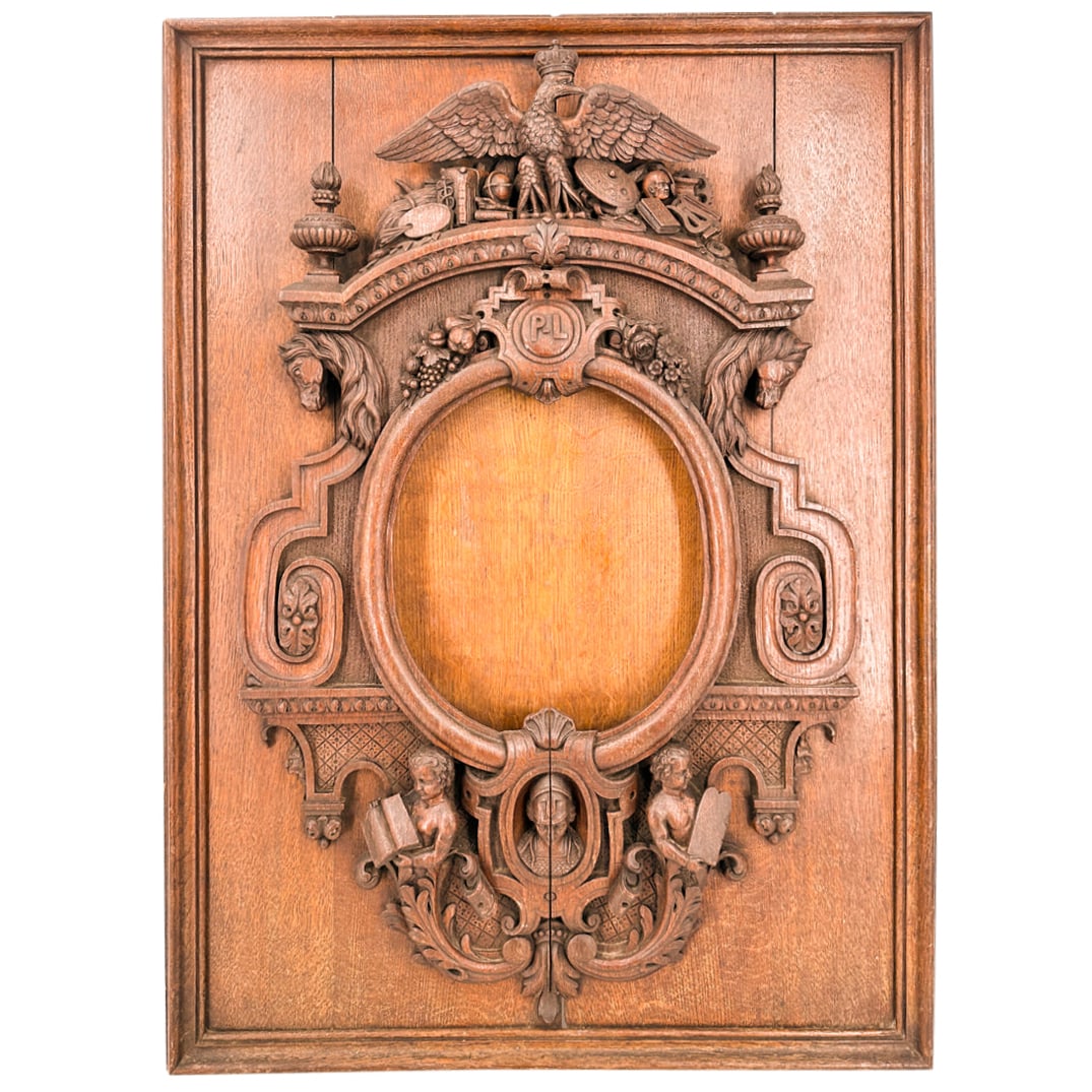 Antique Highly Carved French Plaque Frame (1 of 5)