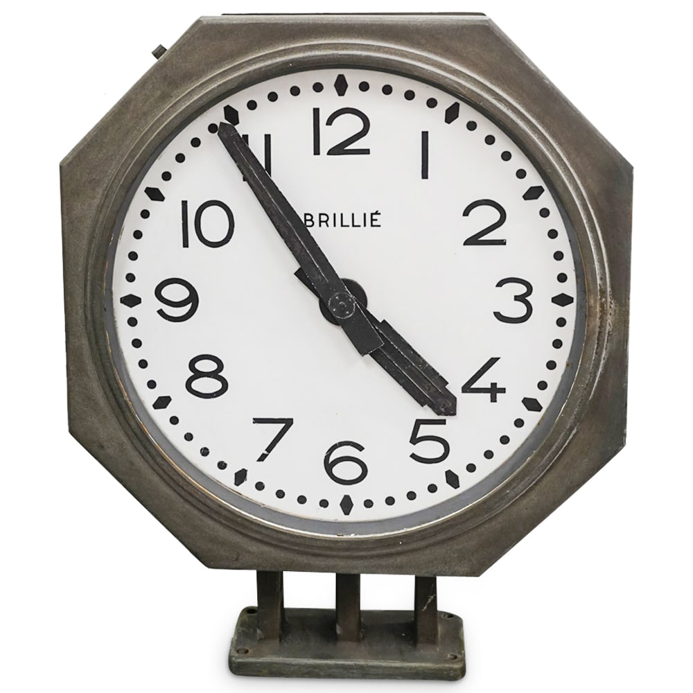 Vintage French Brillie Large Octagonal Clock (1 of 6)