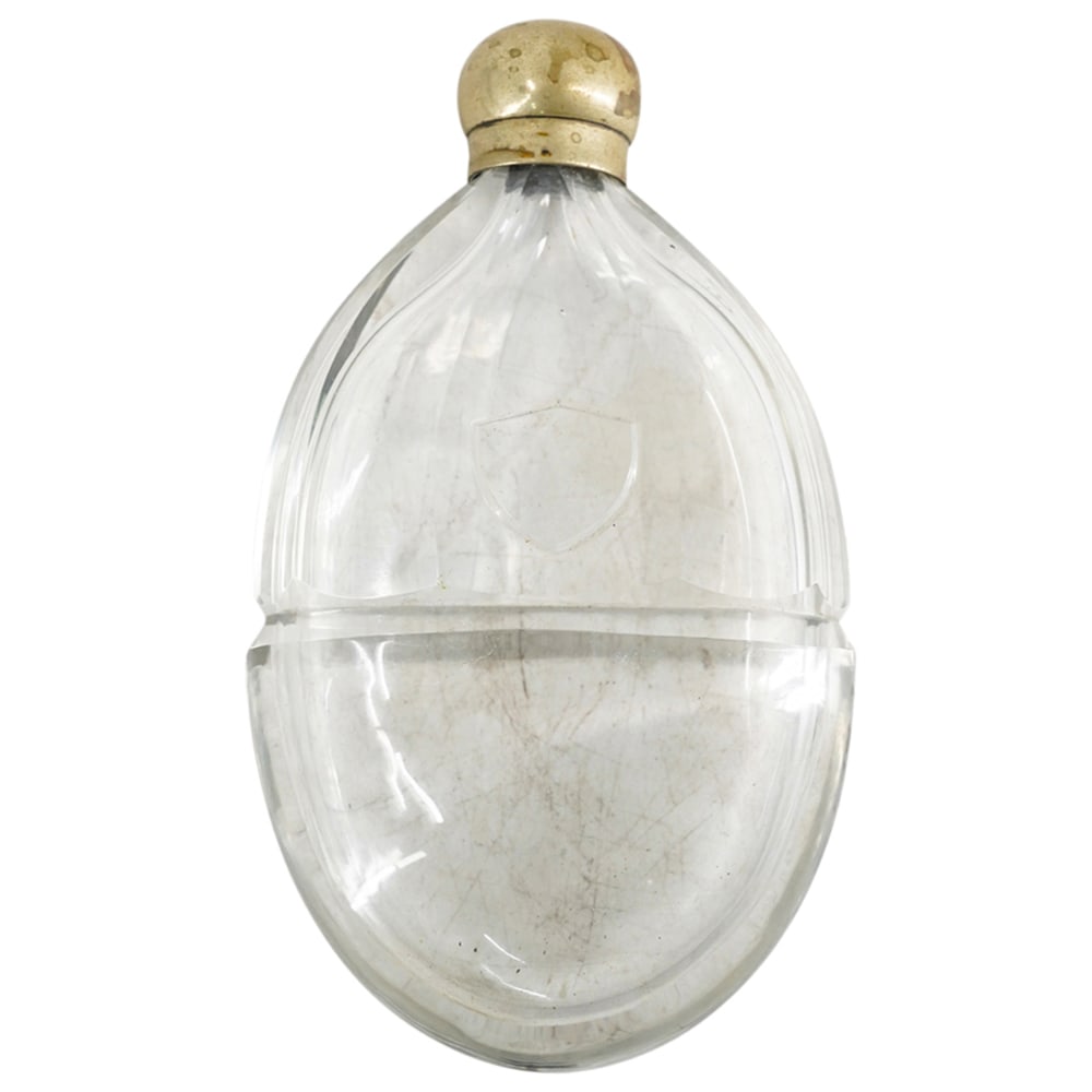 Edwardian Crystal Cut Flask (1 of 3)