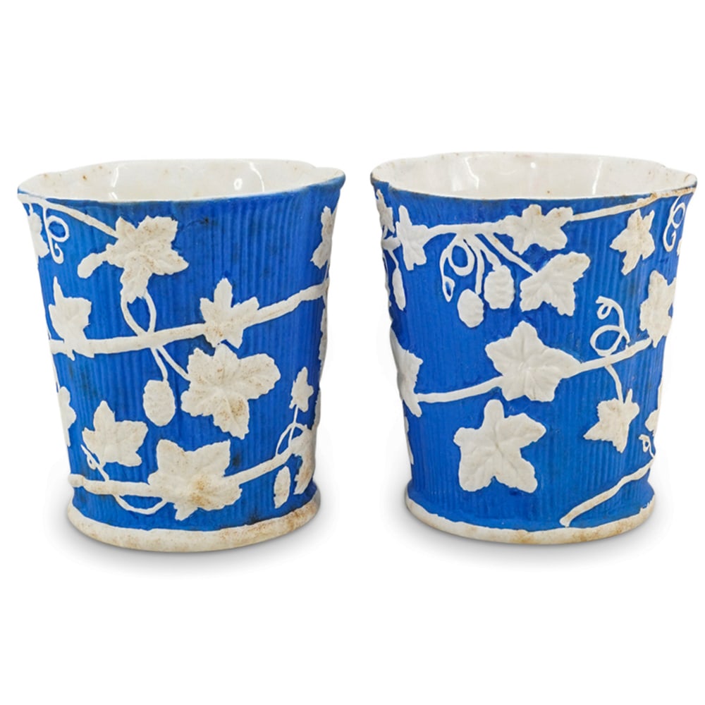 (2 Pc) MMA Parian Ware Porcelain Vases (1 of 5)