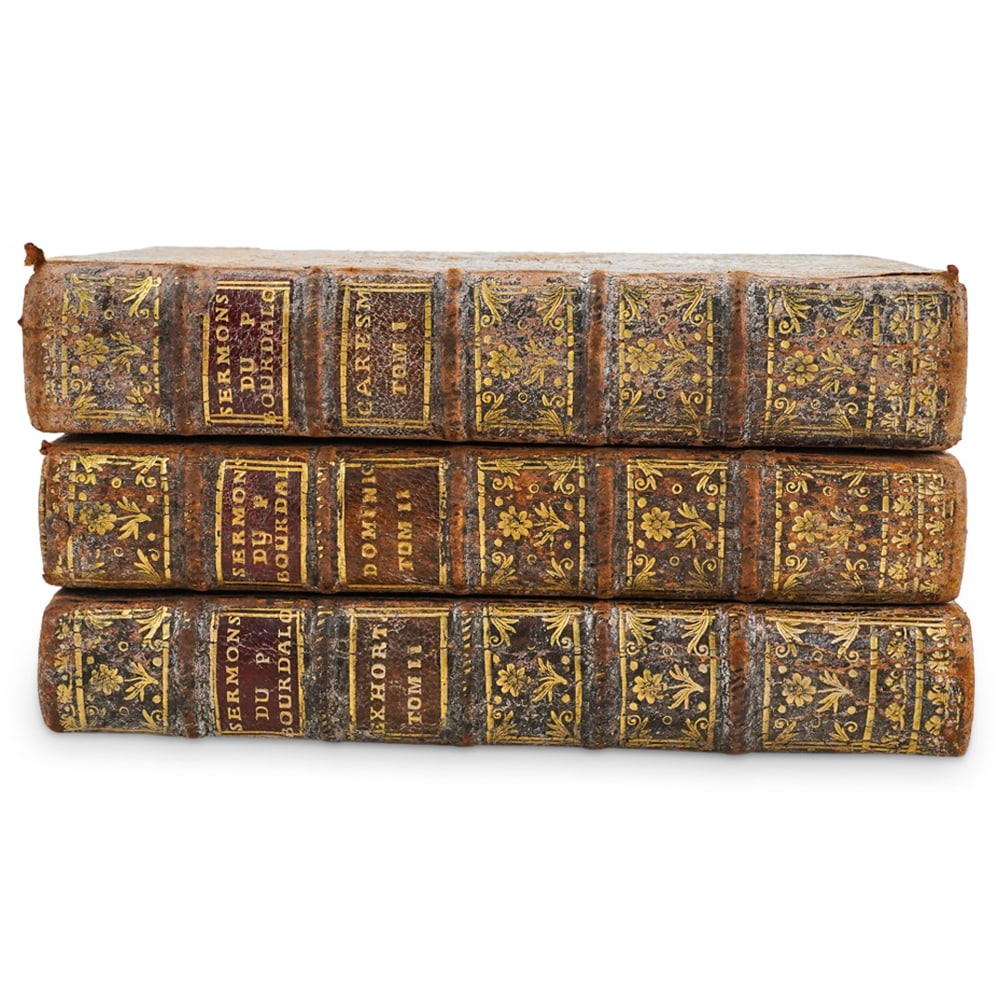 1726 "Sermons Du Pere Bourdaloue" Book Collection (1 of 5)