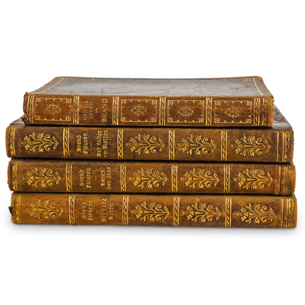 (4 Pc) Antique Danish Assorted Book Collection (1 of 9)