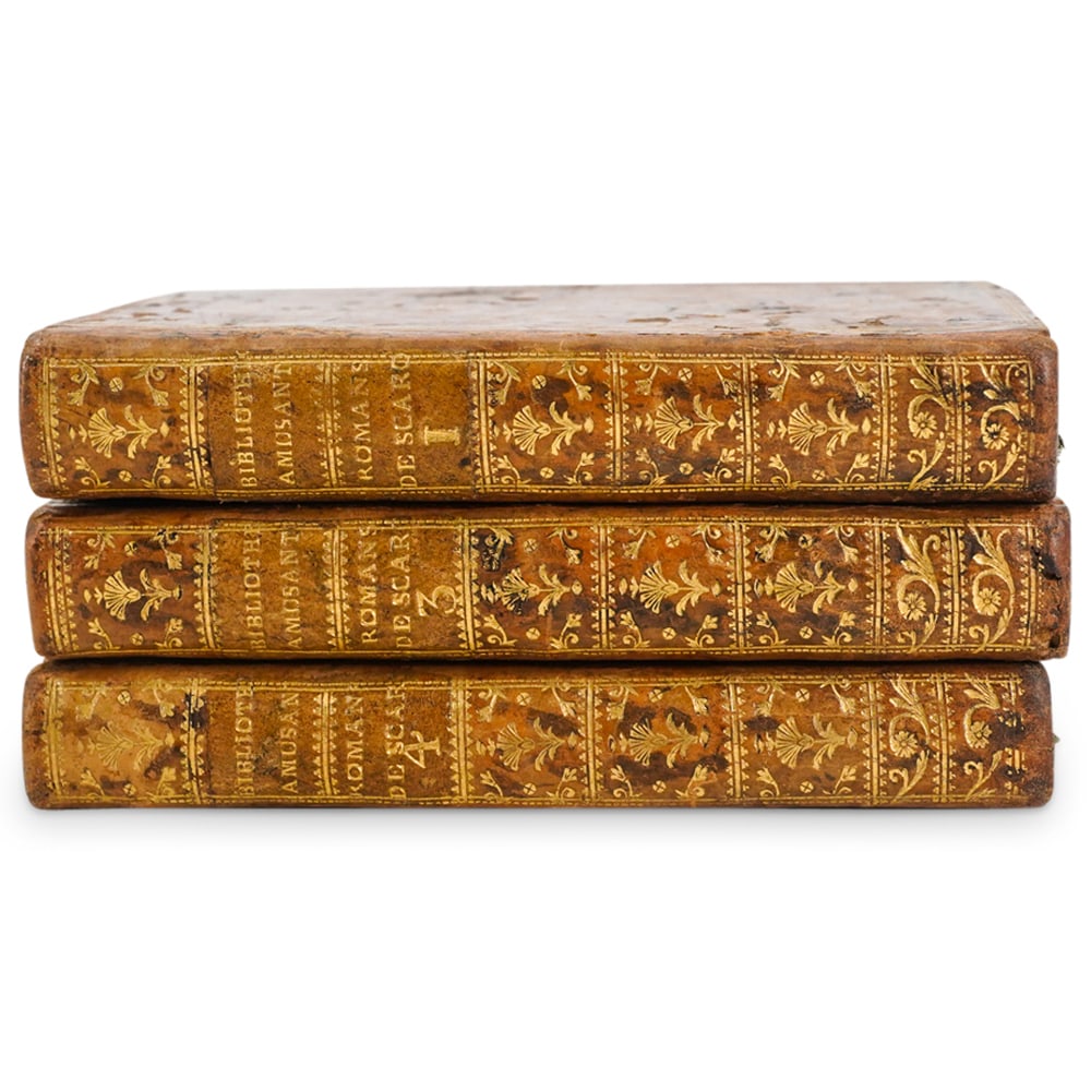 (3 Pc) 1783 "Roman Comique" By M. Scarron Book Collection (1 of 10)
