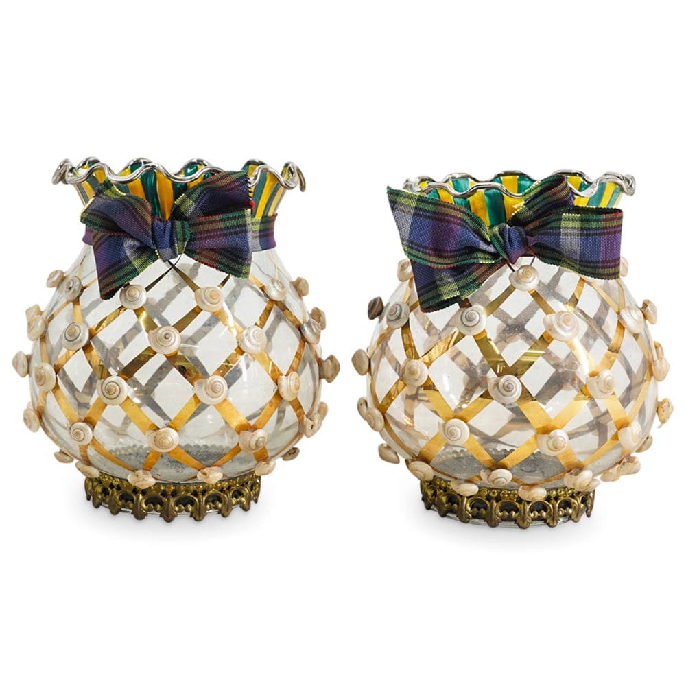 (2 Pc) Mackenzie-Childs Glass Lamp Tulip Shades (1 of 4)