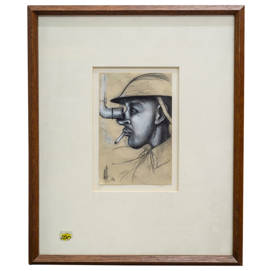 Alan Weatherley (American, Britain, b. 1949) Charcoal Illustration (1 of 4)