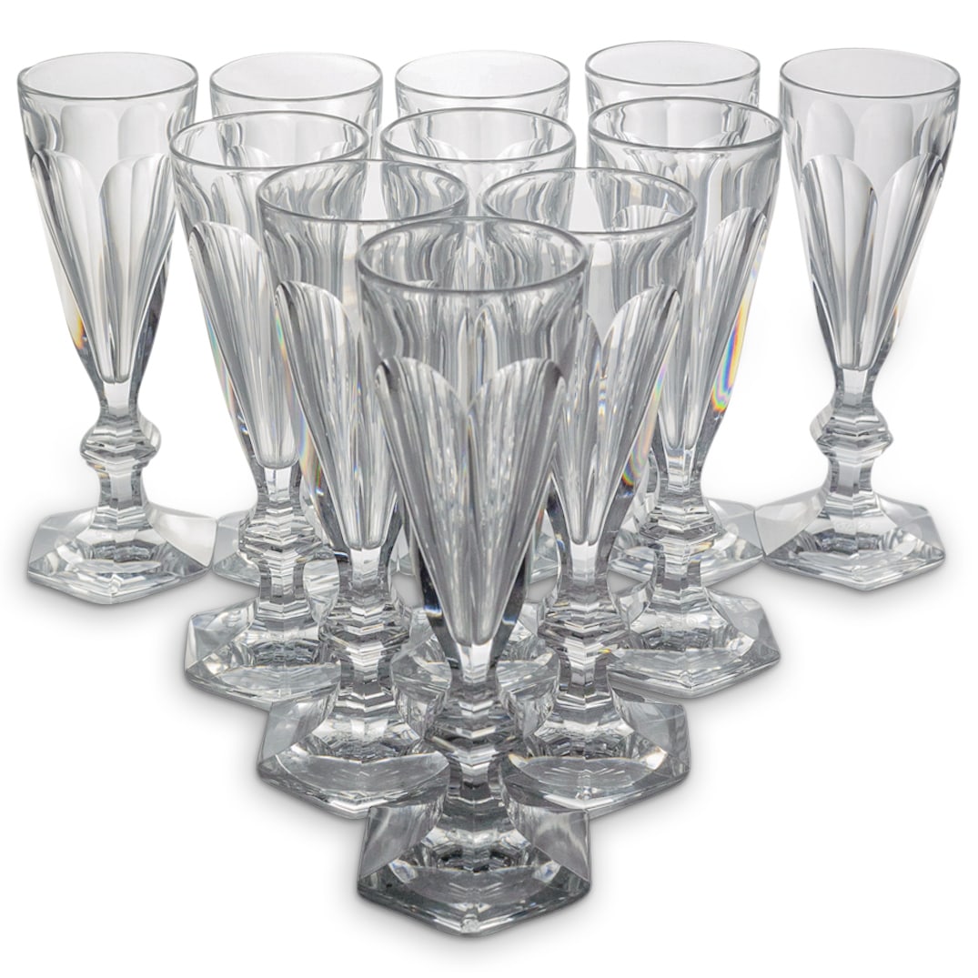 (11 Pc) Baccarat Crystal "Harcourt-Versailles" Fluted Champagne Glasses (1 of 7)
