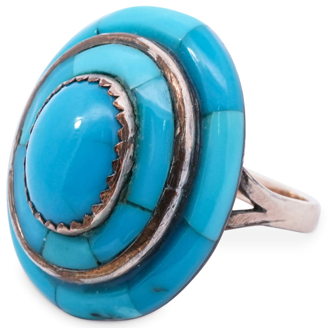 12k Gold Filled and Turquoise Inset Ring (1 of 5)