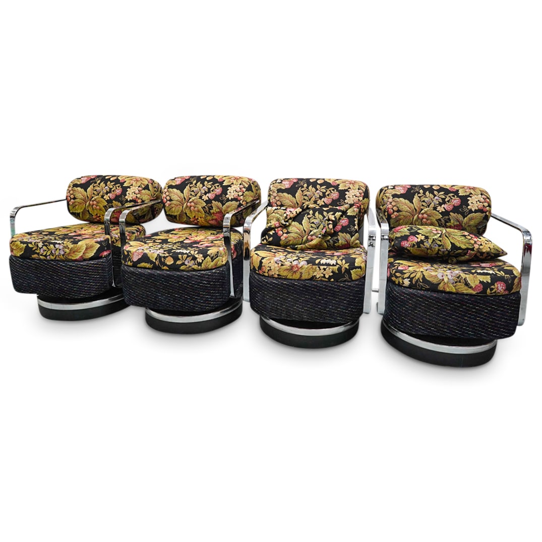 (4 Pc) American Mid Century Milo Baughman Chairs Set (1 of 11)