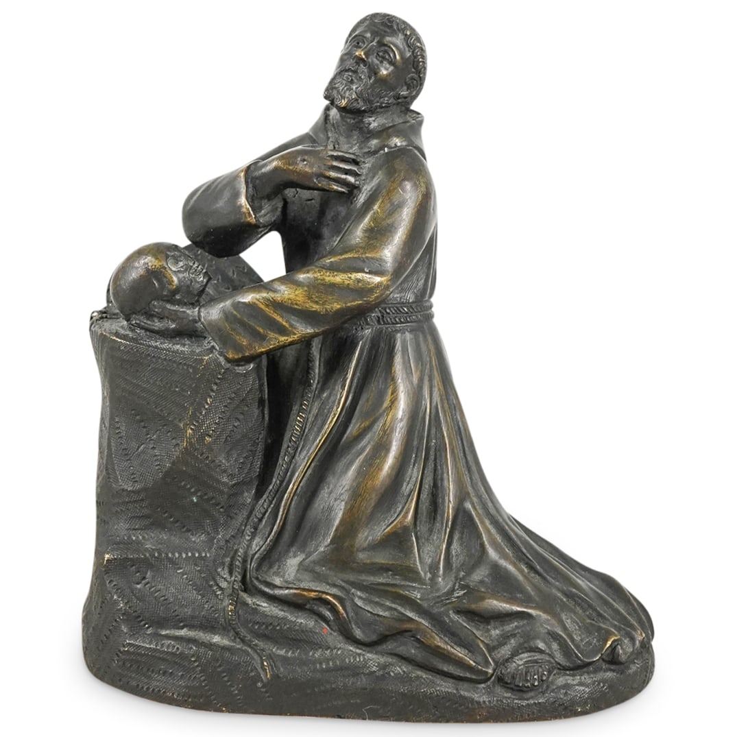 Antique European St. Francis Of Assisi Bronze (1 of 5)