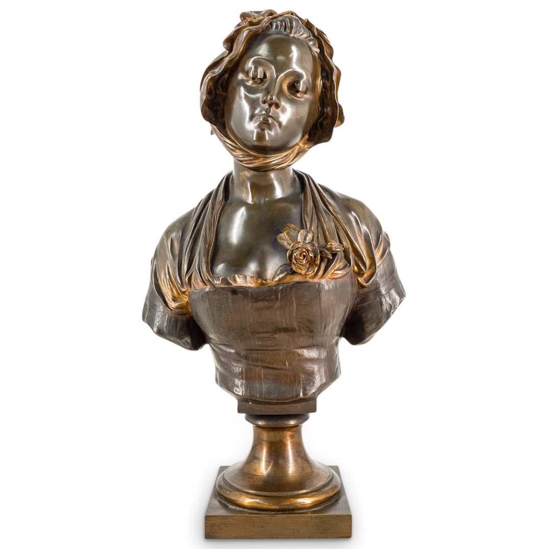 Antique Eugene Laurent (French,1832) "Buste D' Elegant" Bronze Sculpture (1 of 7)