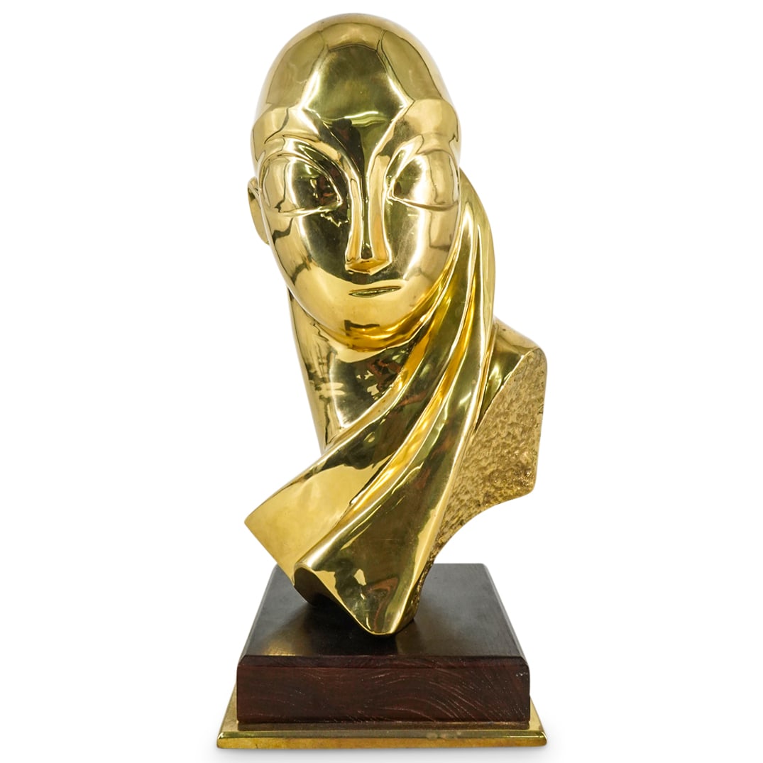 After Constantin Brancusi "Mademoiselle Pogany" Mixed Metal Bust (1 of 5)