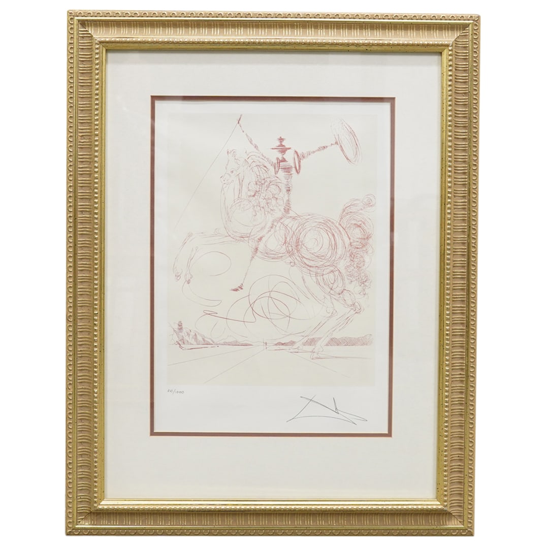 Salvador Dali "Don Quixote" Lithograph On Paper (1 of 5)