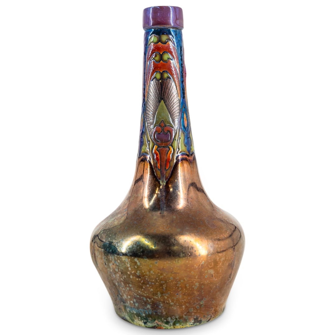 Art Nouveau French Montieres Amiens Bulbous Vase (1 of 3)