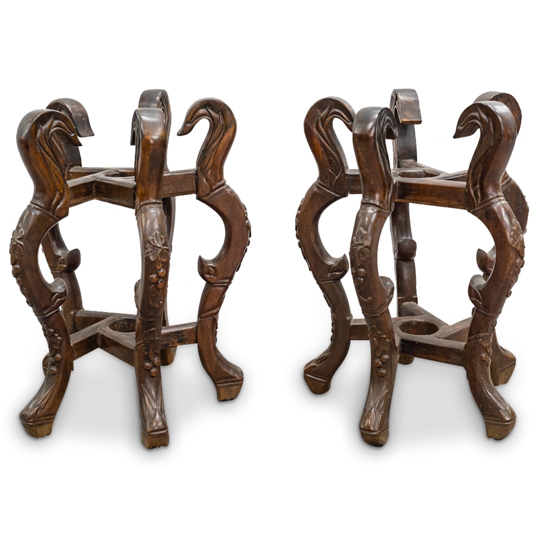 Pair of Southeast Asian Wood Umbrella Stands (1 of 5)