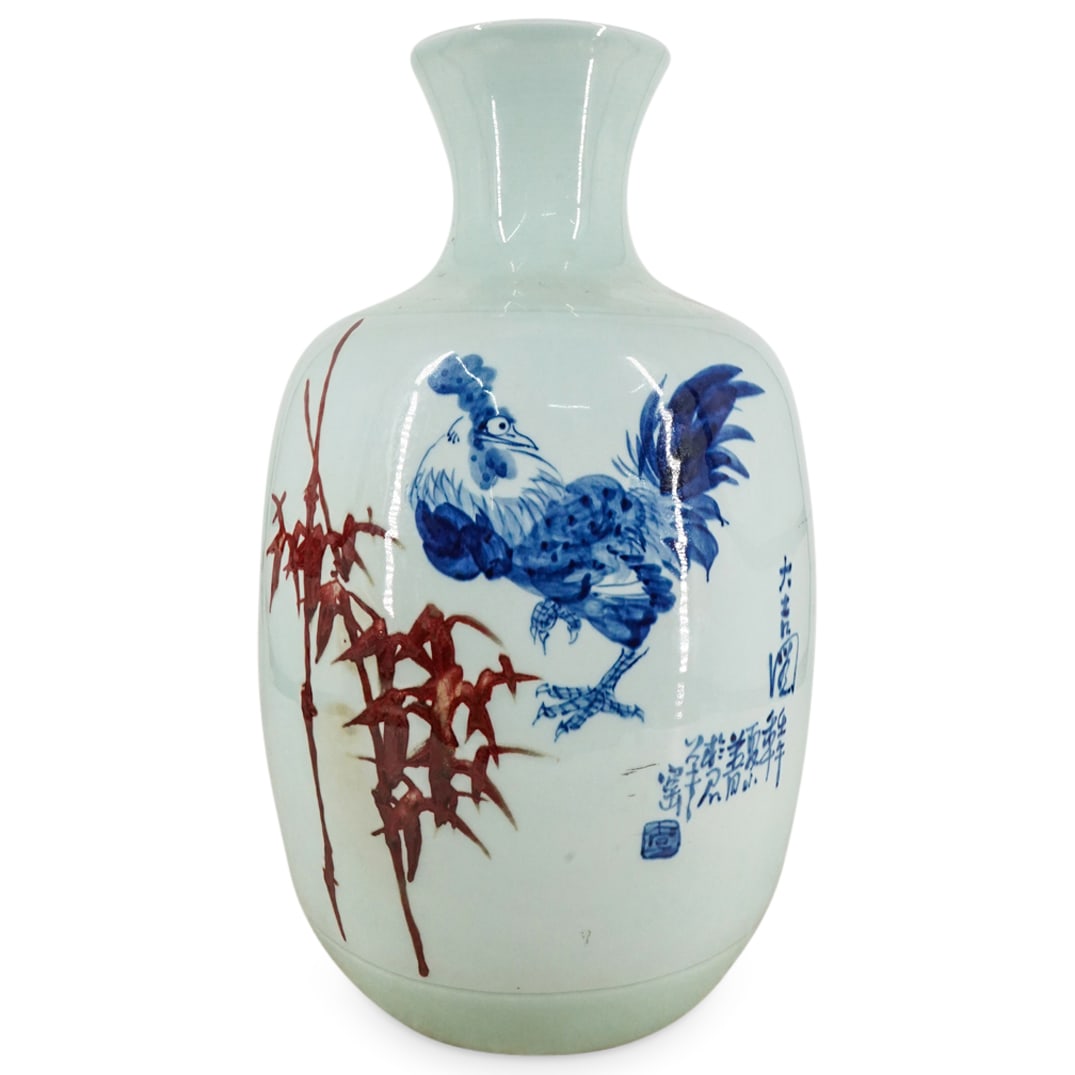 Antique Japanese Blue And White Porcelain Vase (1 of 5)