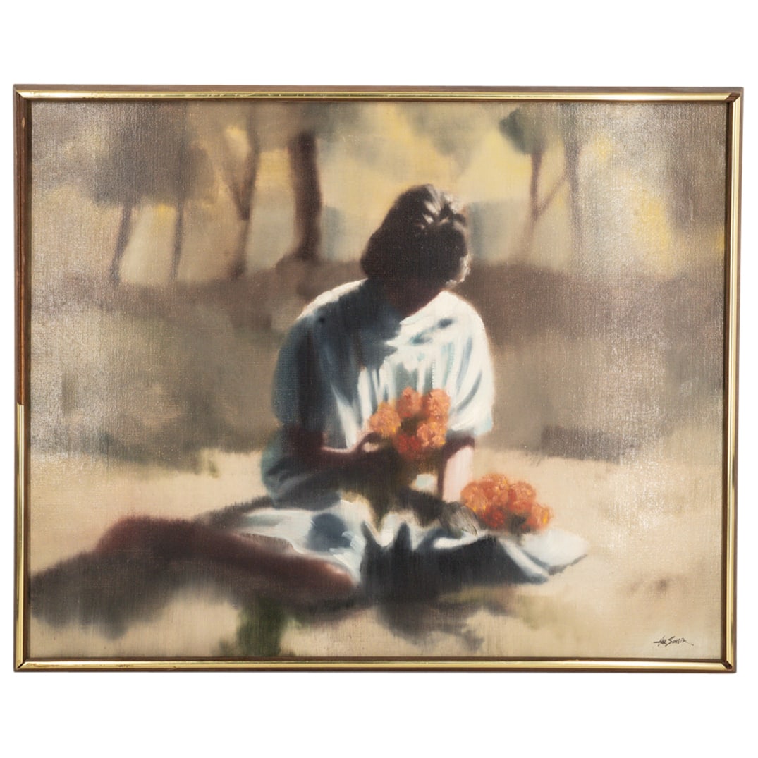 Hal Singer (American, 1919 - 2003) "Two Bouquets" Painting (1 of 6)