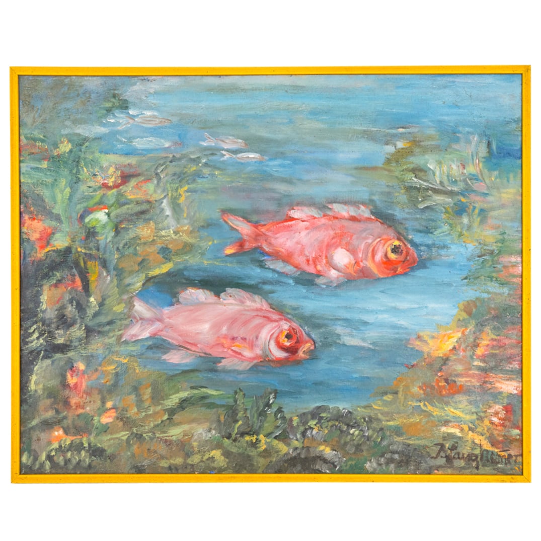 Original "The Red Fishes" Oil On Canvas (1 of 7)