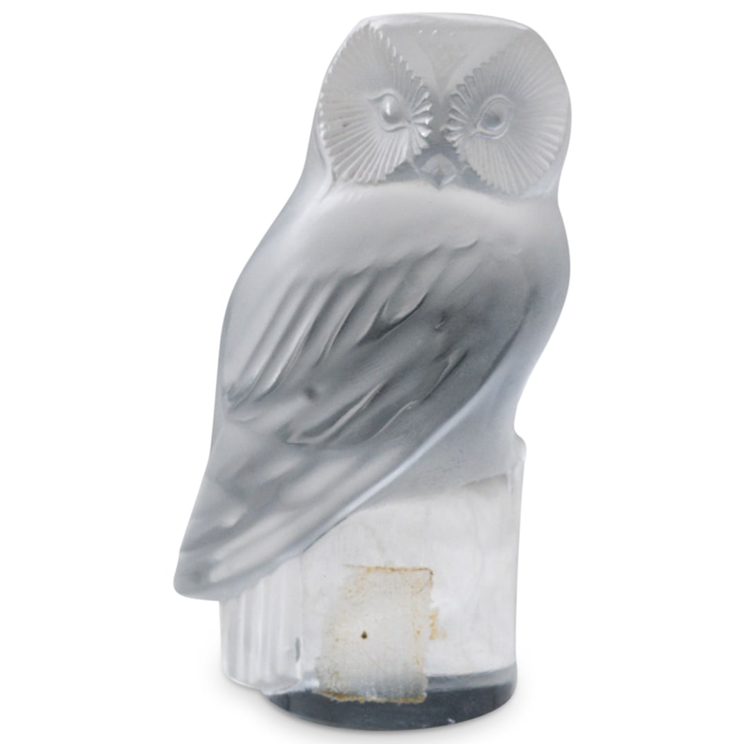 Lalique Crystal Owl Figurine Paperweight (1 of 3)