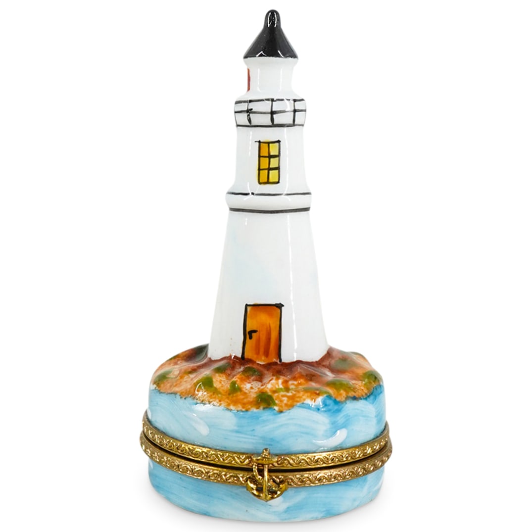 Limoges Rochard Lighthouse Porcelain Trinket Box (1 of 5)