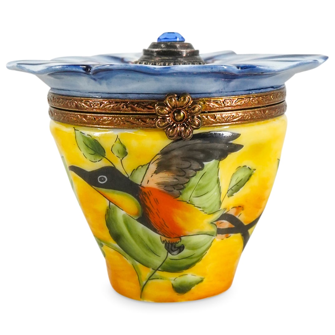 Limoges Porcelain Trinket Box W/ Perfume Bottle (1 of 7)