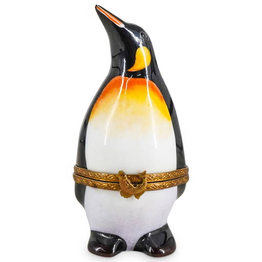 Limoges Porcelain Limited Edition "penguin" Trinket Box