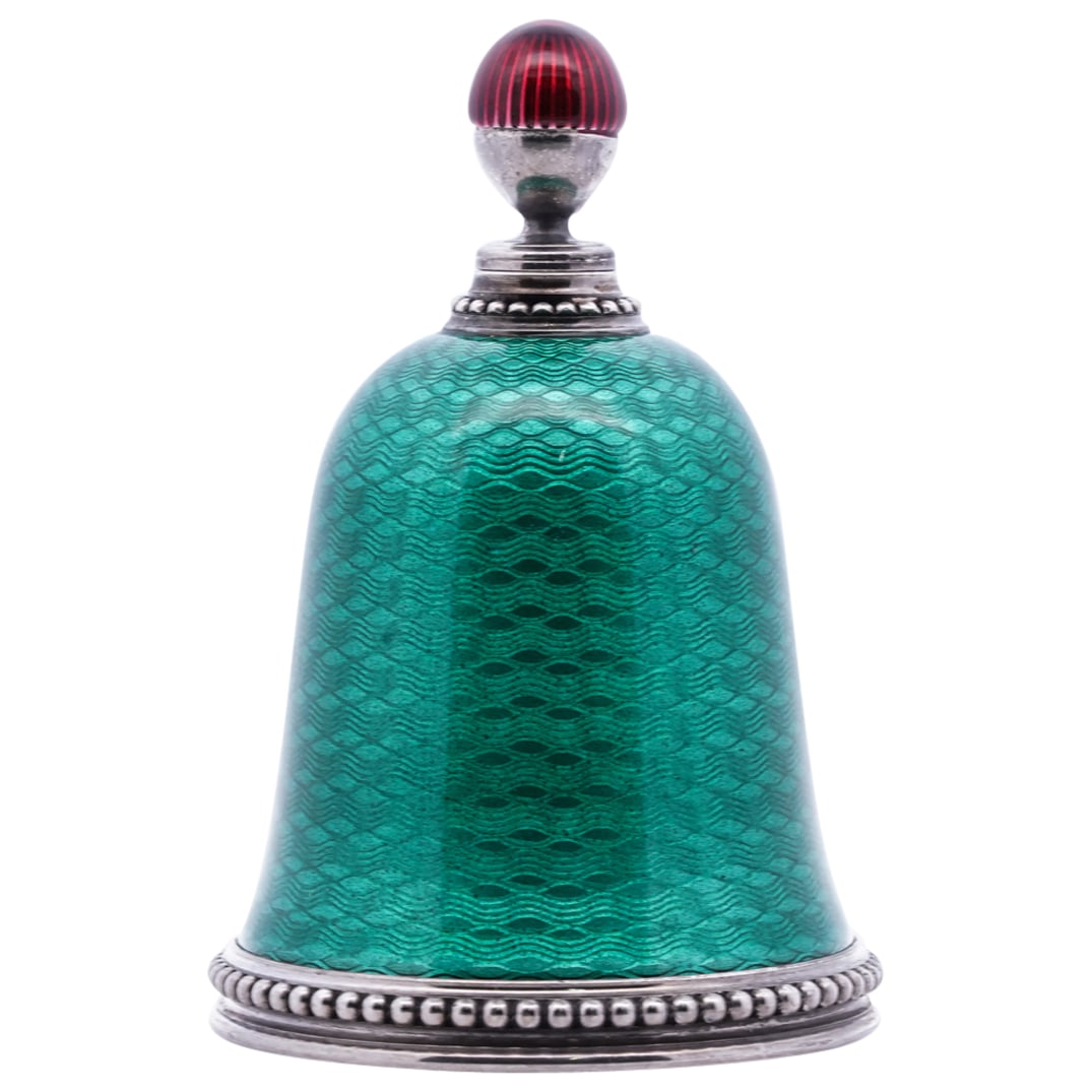Russian Silver & Guilloche Enamel Perfume Bottle (1 of 8)