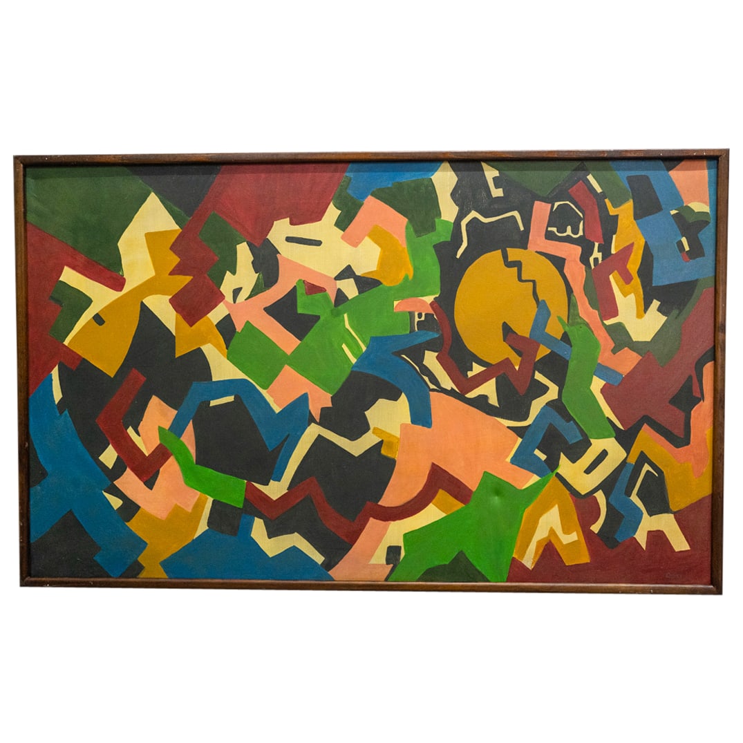 Walter Quirt (American, 1902-1968) Oil on Canvas Abstract Painting (1 of 6)