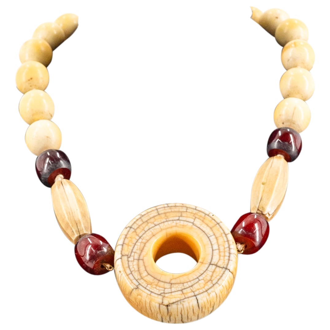 Antique Carved Chinese Pendant Necklace (1 of 4)