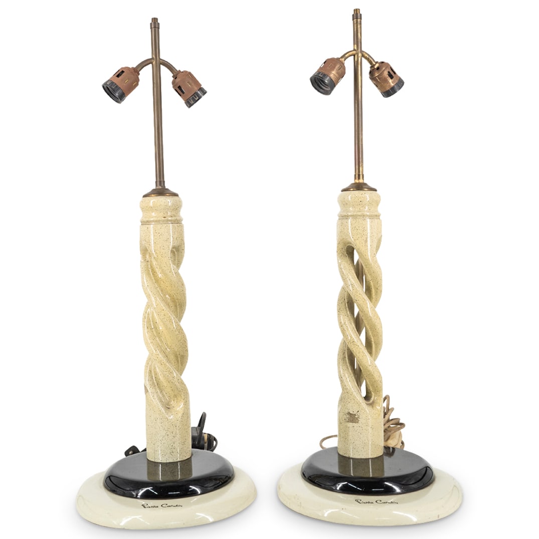 Pair Retro Pierre Cardin Electric Table Lamps (1 of 5)