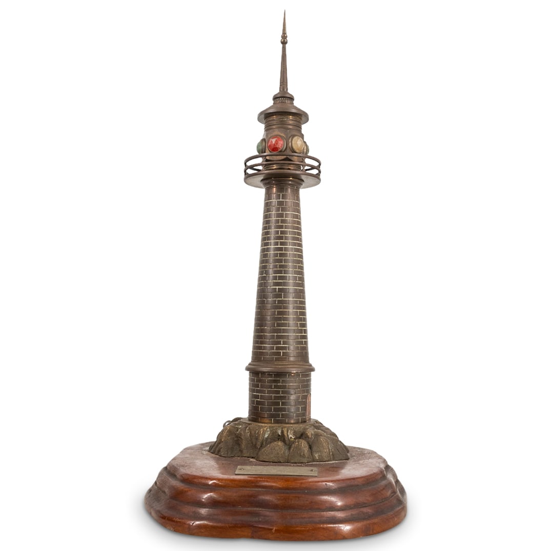 Bronze Lighthouse Electric Lamp (1 of 5)