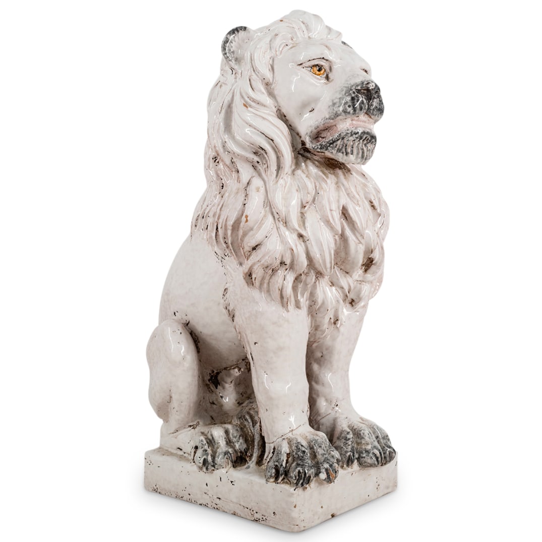 Vintage Italian Ceramic Lion Sculpture (1 of 6)