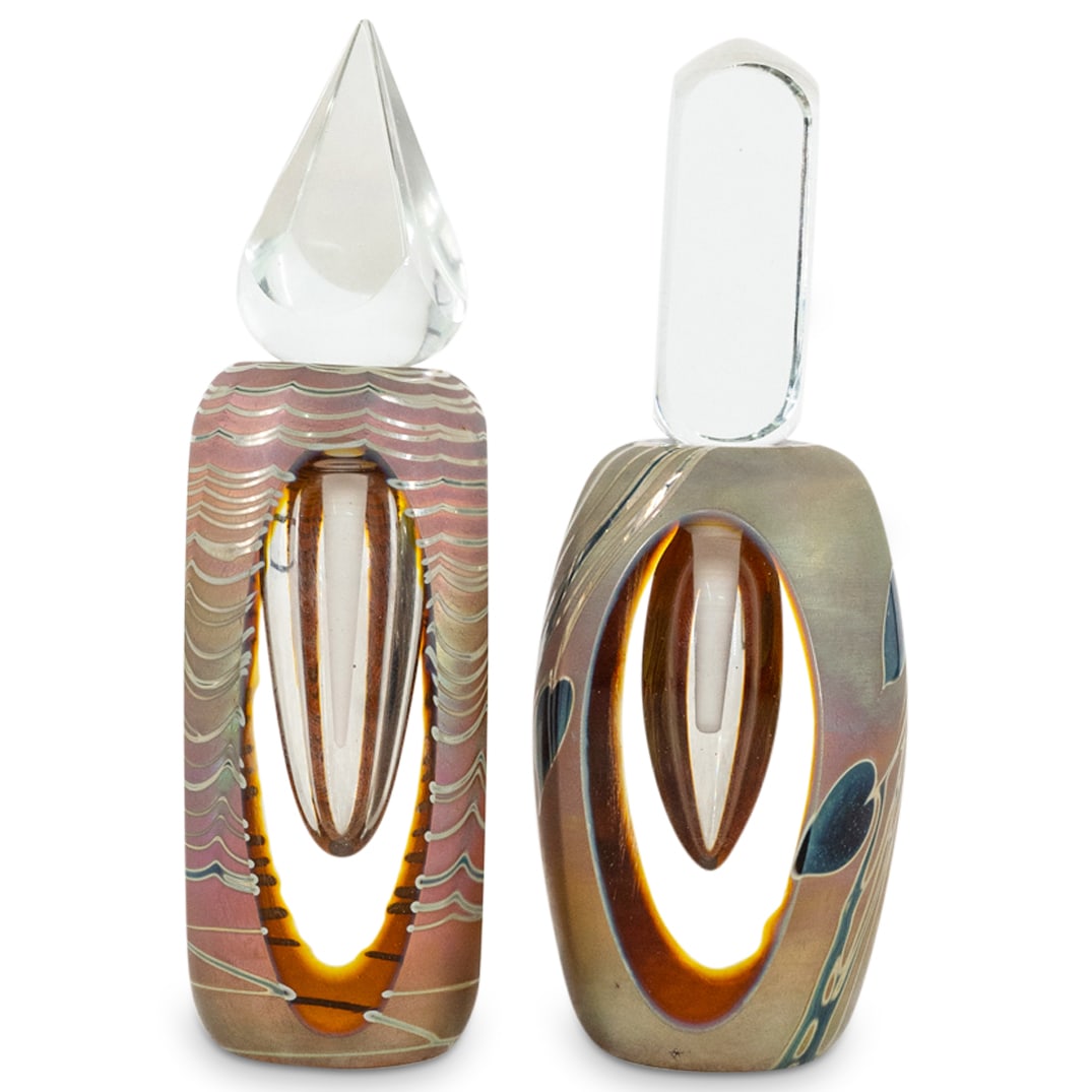 (2Pc) Art Glass Perfume Bottles (1 of 7)