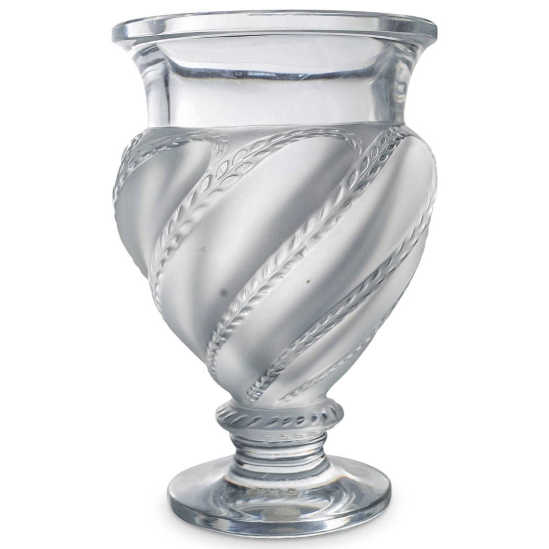 Lalique Crystal "Ermenonville" Flower Vase (1 of 3)