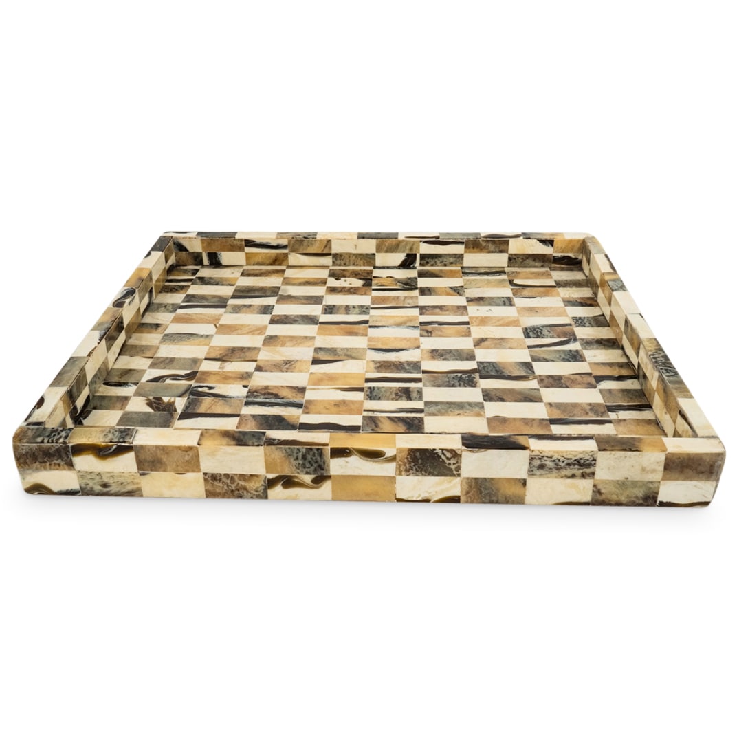 Oversized Designer Horn Mosaic Tray (1 of 3)