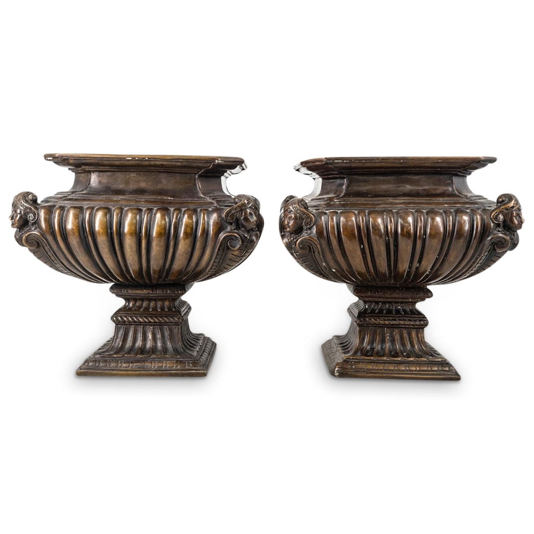 Pair Mixed Metal Planters (1 of 6)