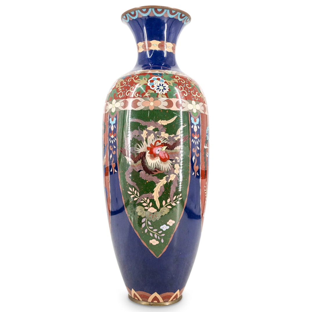 Large Japanese Cloisonne Fenghuang Vase (1 of 4)