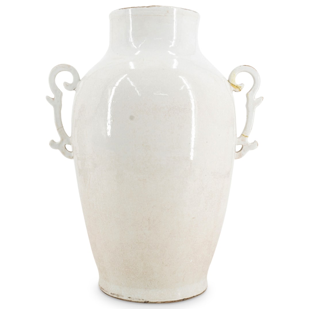 Antique Blanc De Chine Double Handled Porcelain Vase (1 of 6)