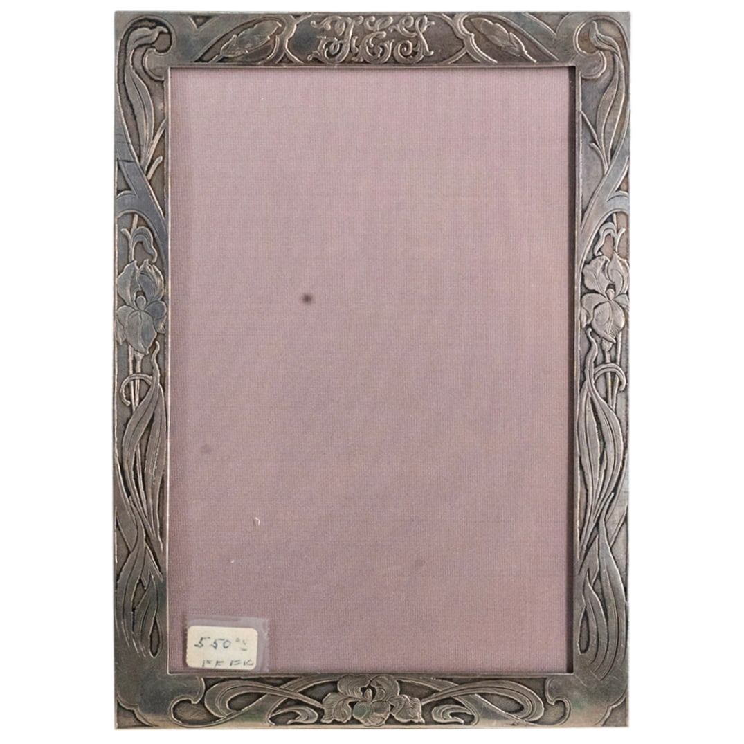 Antique Art Nouveau Sterling Silver Photo Frame (1 of 3)