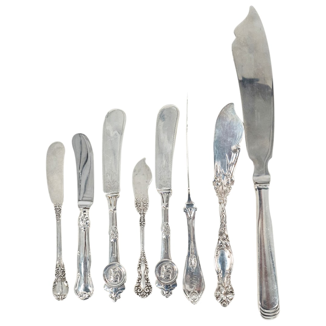 (8 Pc) Sterling Silver Knives (1 of 9)