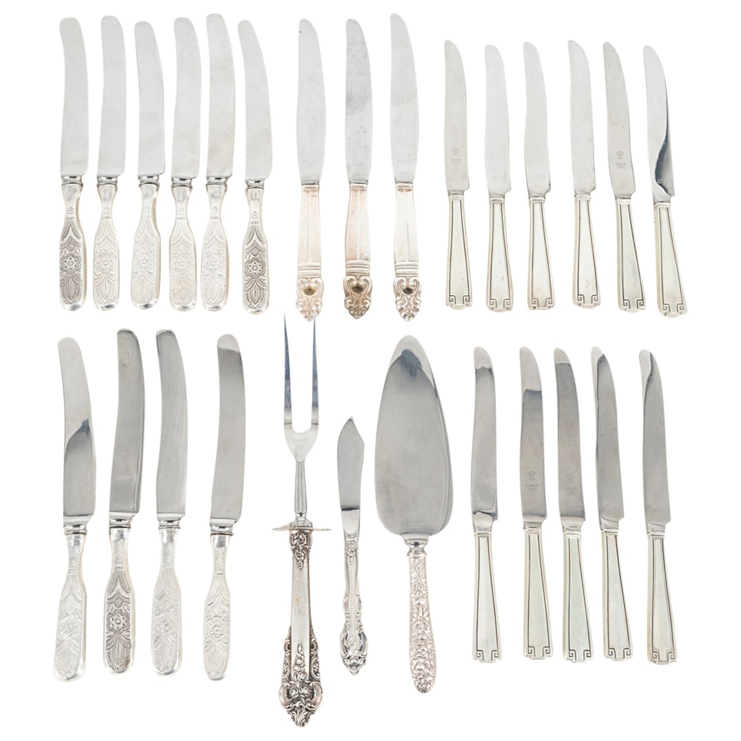 (27 Pc) Sterling Silver Handled Cutlery (1 of 16)