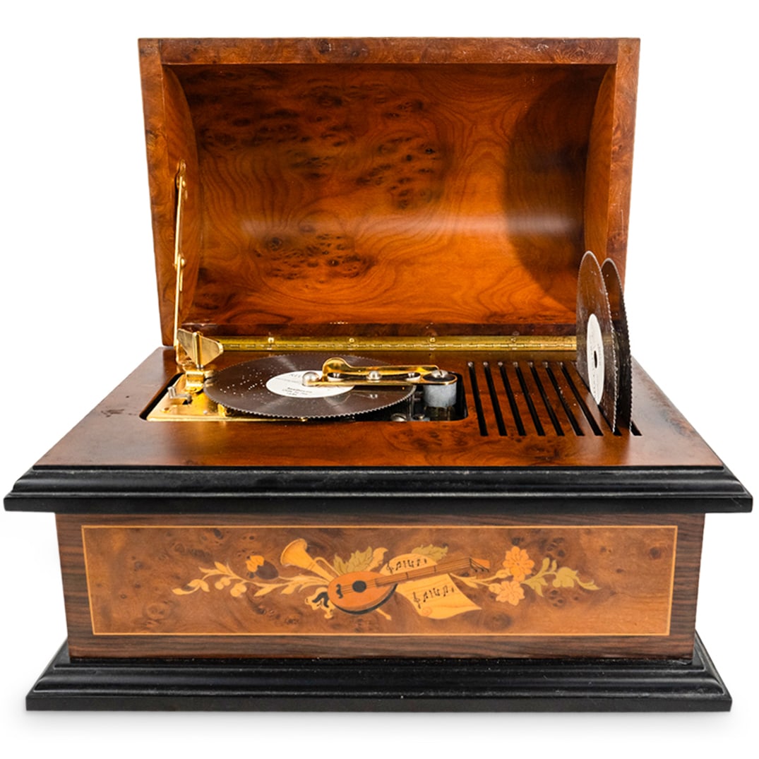 American Paillard Inlaid Wood Music Box (1 of 5)