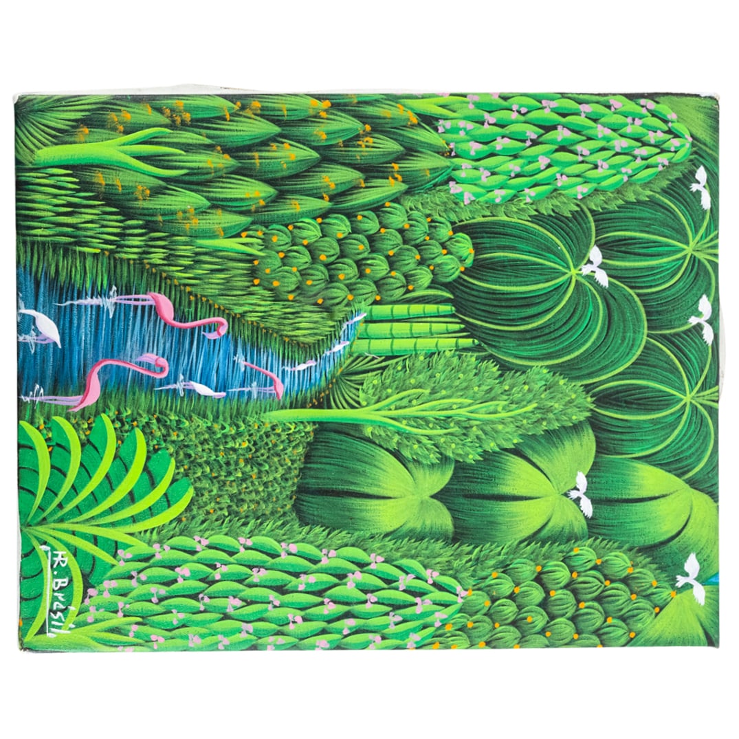 Henri Robert Bresil (Haiti, 1952) Oil Painting (1 of 5)