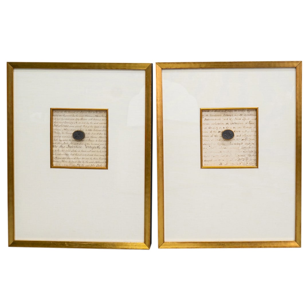 (2 Pc) Framed 19th Century Greek Corniola Intaglios (1 of 5)