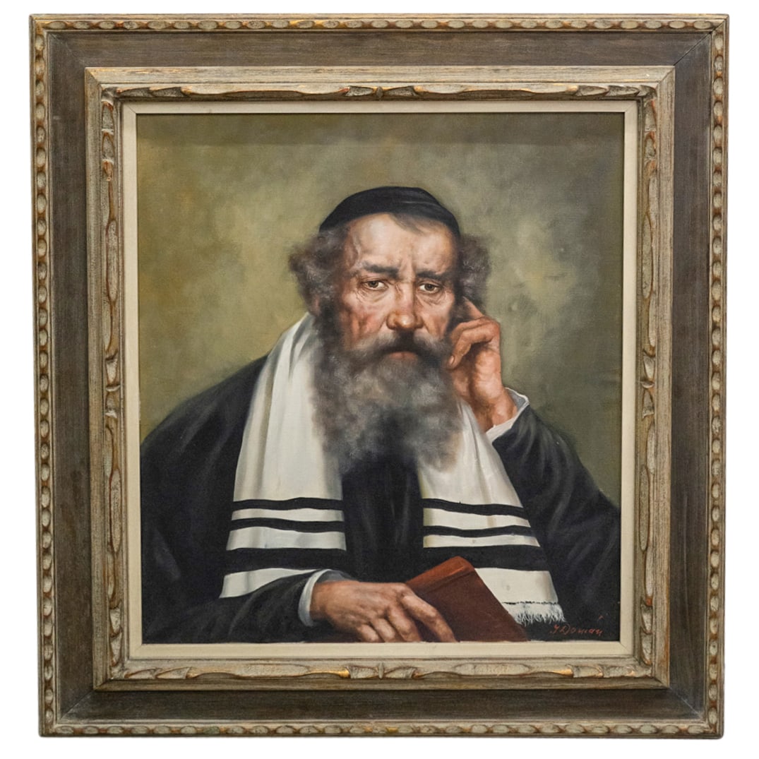J. Donan Judaica Oil On Canvas Portrait (1 of 7)
