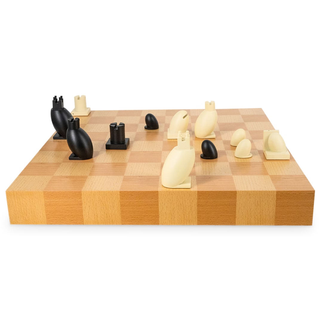 Michael Graves Wood Veneer Chess & Checkers Game Set (1 of 7)
