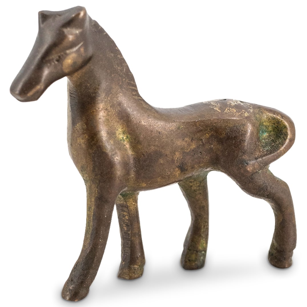 Antique Miniature Horse Bronze Statue (1 of 2)