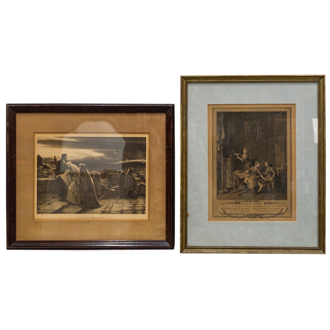 (2 Pc) Antique Engravings (1 of 14)