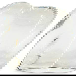 Baccarat Crystal Elephant Figurine: DESCRIPTION: Baccarat crystal elephant figurine. Hallmarked with "Baccarat France" on underside. ORIGIN: French DIMENSIONS: H: 5" W: 2.75" L: 5.25" - CONDITION: One minor scratch. See lot description