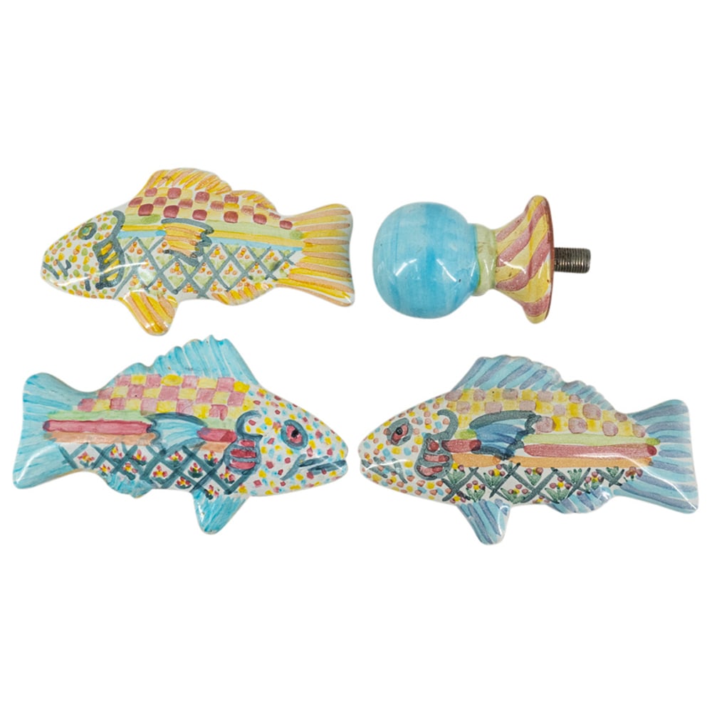 (4 Pc) MacKenzie Childs Drawer Pulls (1 of 5)